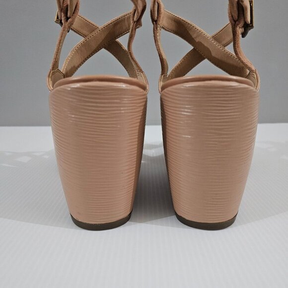NEW Vionic Bonita Wedge Women 11 Macaroon Tan Suede Leather Orthotic Sandal - Picture 9 of 13